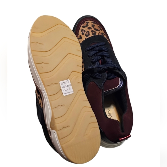 Boden navy/burgundy/leopard print sneakers - Picture 5 of 6